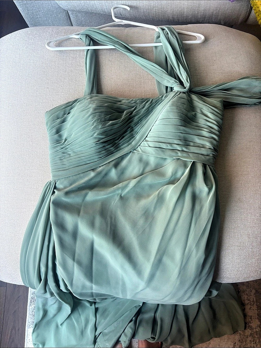 Draped Green Maxi Dress